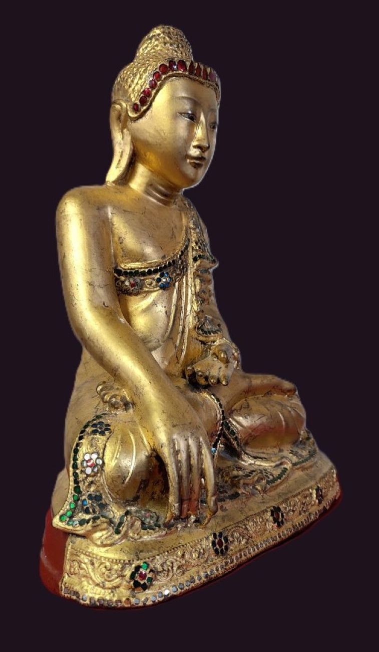 Mid 19th Century Mandalay Bronze Buddha 2 Burmese Mid 19th Century Mandalay Period Buddha