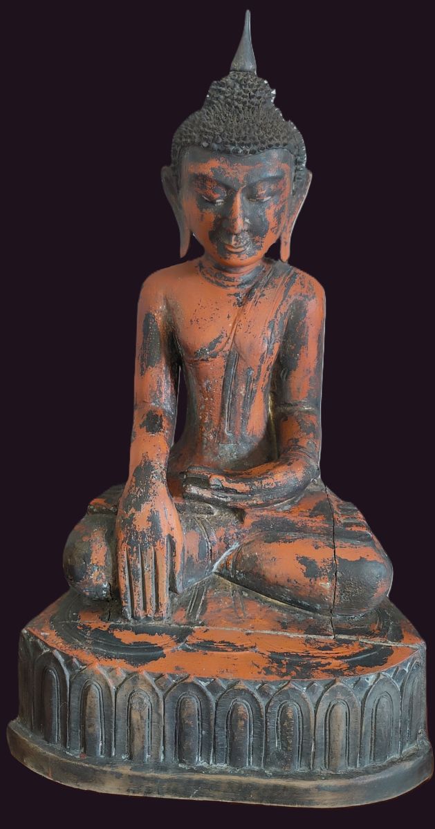 Burmese Pagan Style Wood Buddha
