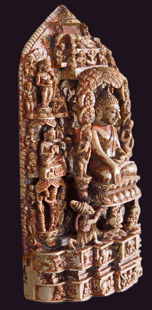 Pagan Burmese Andagu 8 Scene Stele 5 Left side view Pagan Andagu Stone Stele