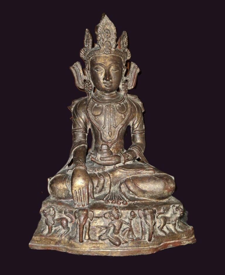16th Century Mrauk-U Bronze Buddha