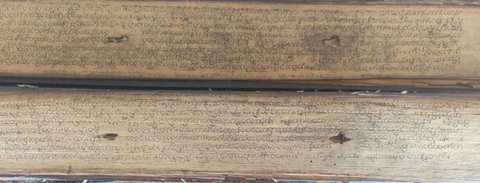 Sacred Scripts: Burmese Pali Palm Leaf Manuscripts 3 Burmese Arakan Pali Palm Leaf Manuscript