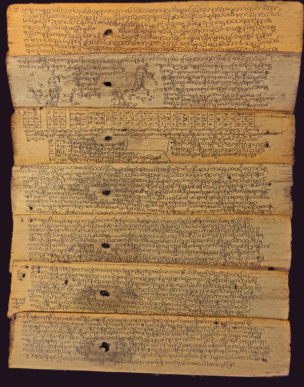 Burmese Zata Palm Leaf Horoscope 3 Burmese Palm Leaf Astrological Manuscript