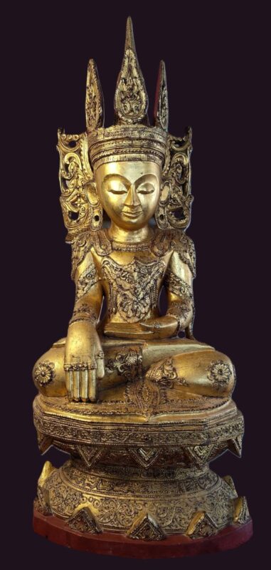 Shan Crowned Buddha Statue Tai Yai Art
