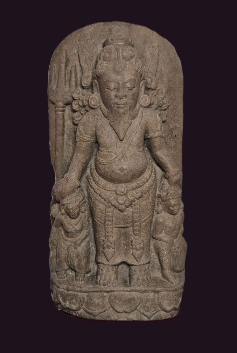 East Javanese Agastya Andesite Stone Stele 7 East Javanese Agastya Andesite Stone Stele