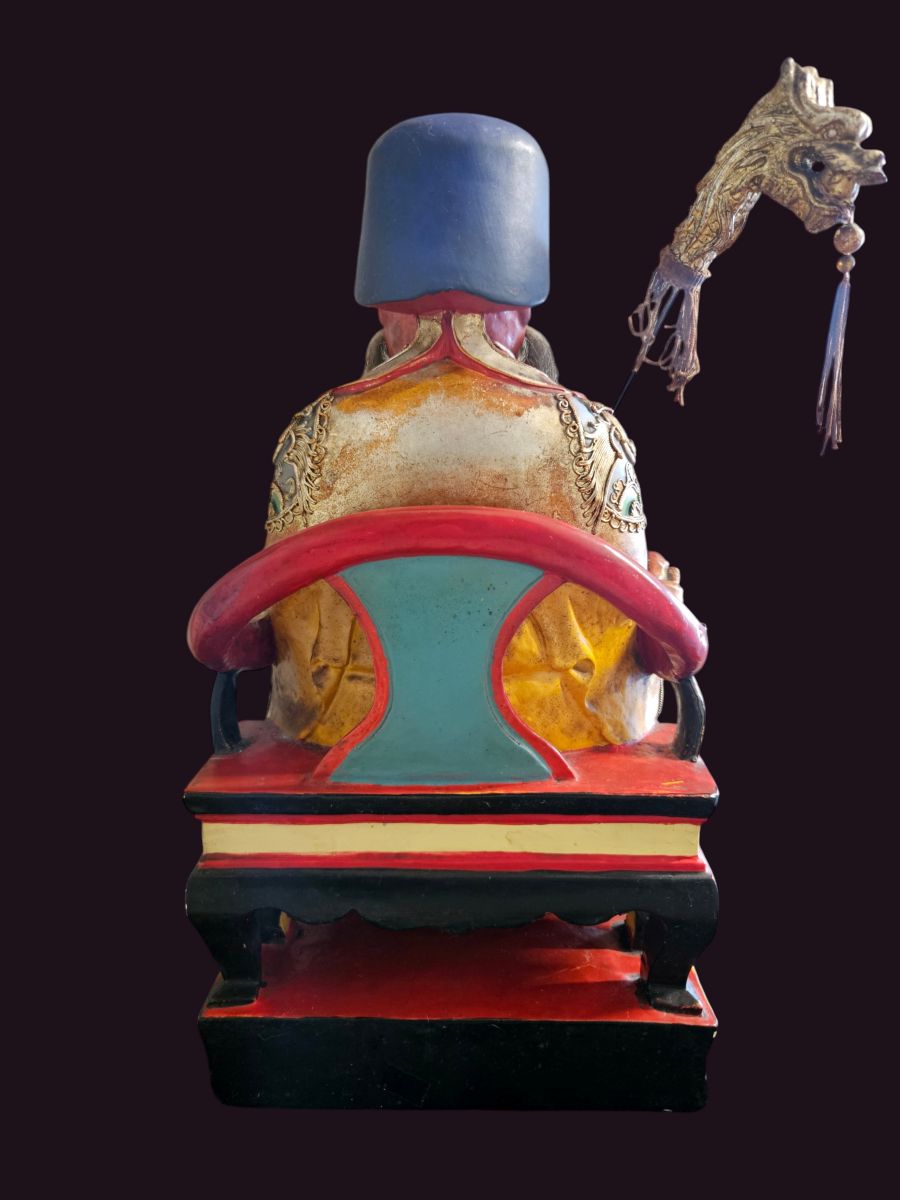 Taoist Temple Deity Tu Di Gong 8 Back view Chinese Taoist Temple Deity