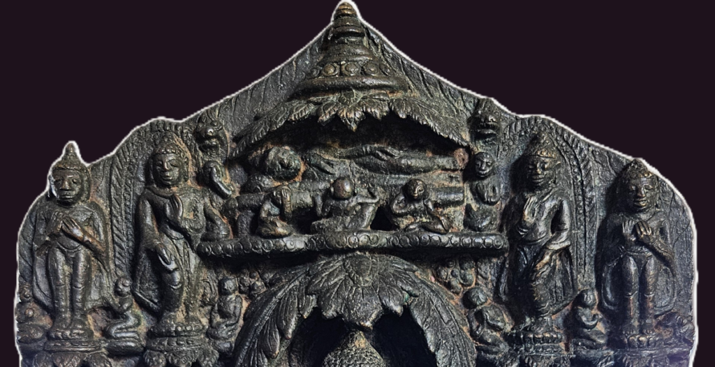 Buddha with Disciples at the time of death - Parinirvana