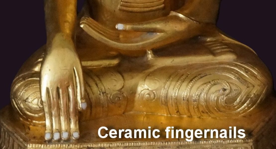 Burmese Tai Yai Hollow Lacquer Buddha Statue 3 Burmese Tai Yai Hollow Lacquer Buddha Statue - Ceramic Nails
