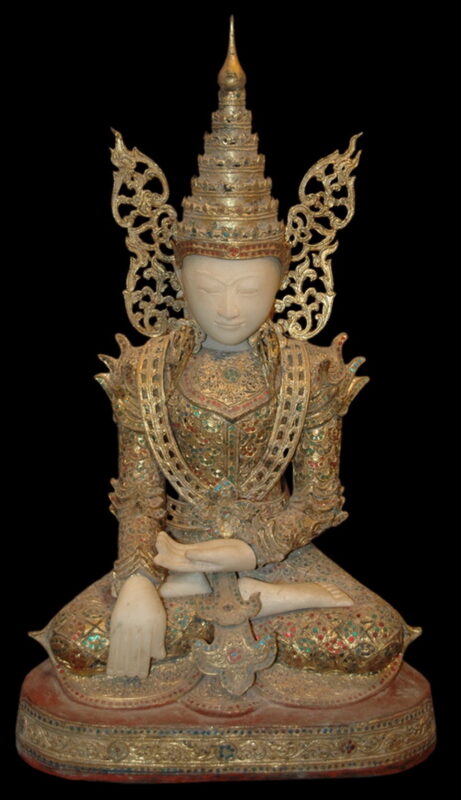 Mandalay the Former Capital of Burma 1 Burmese Mandalay Crowned Buddha Statue