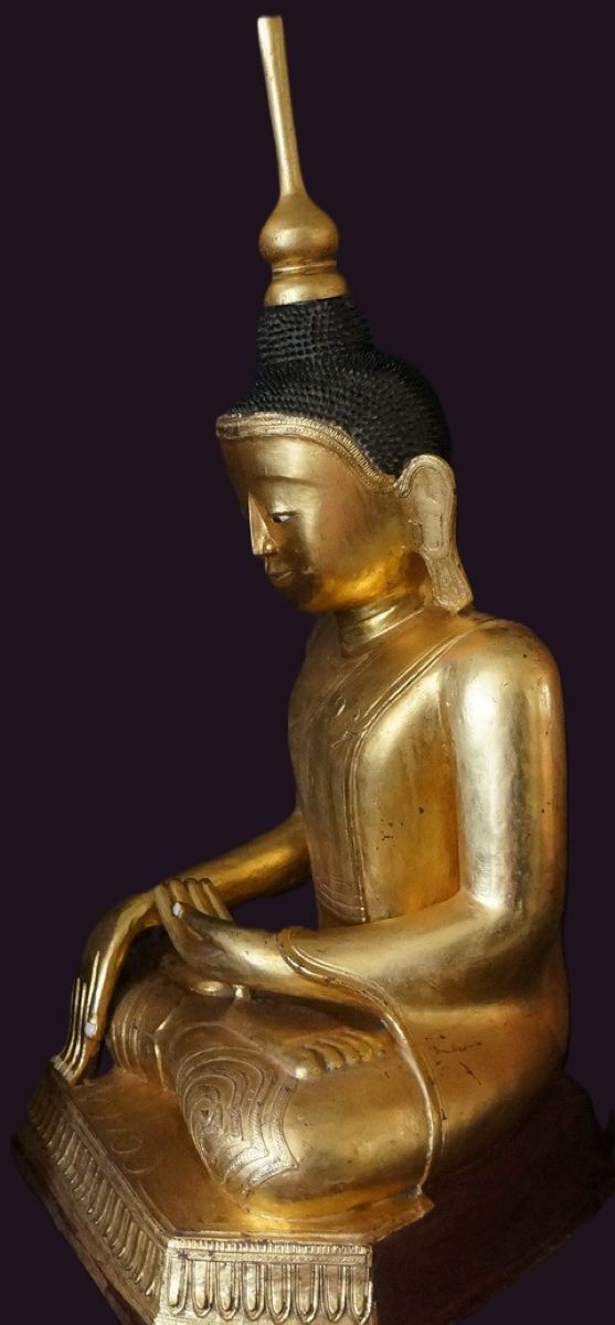 Burmese Tai Yai Hollow Lacquer Buddha Statue 2 Burmese Tai Yai Hollow Lacquer Buddha Statue