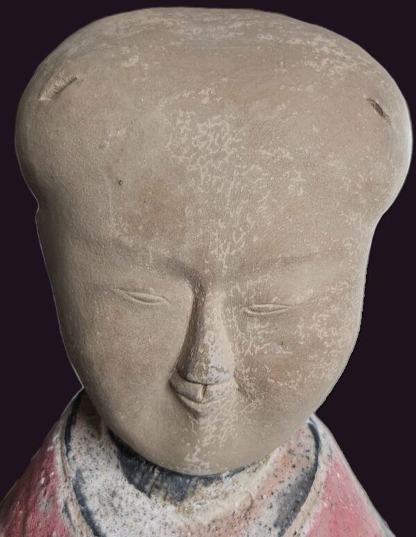Face view Han Dynasty Earthenware Funerary Court Lady