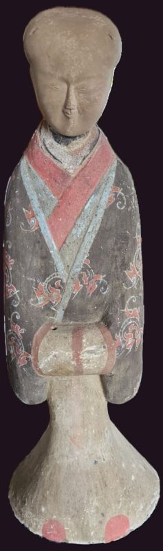 Western Han Dynasty Painted Pottery Court Lady - Mingqi