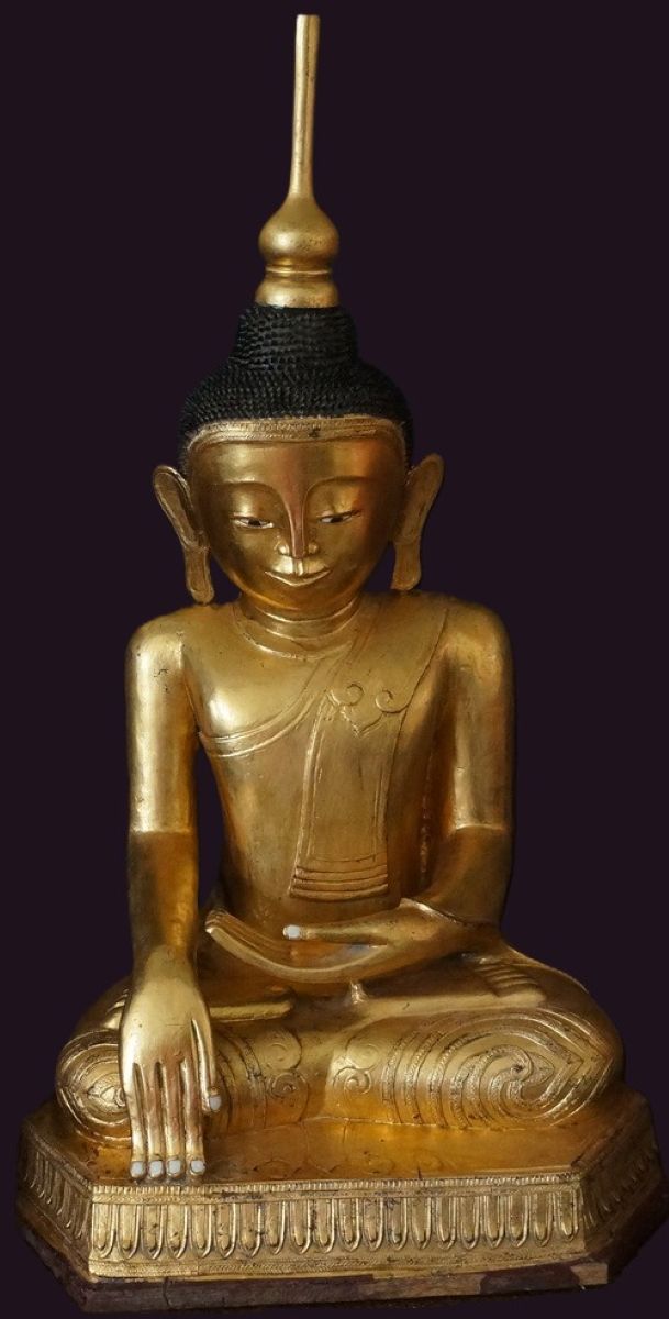 Burmese Tai Yai Hollow Lacquer Buddha Statue