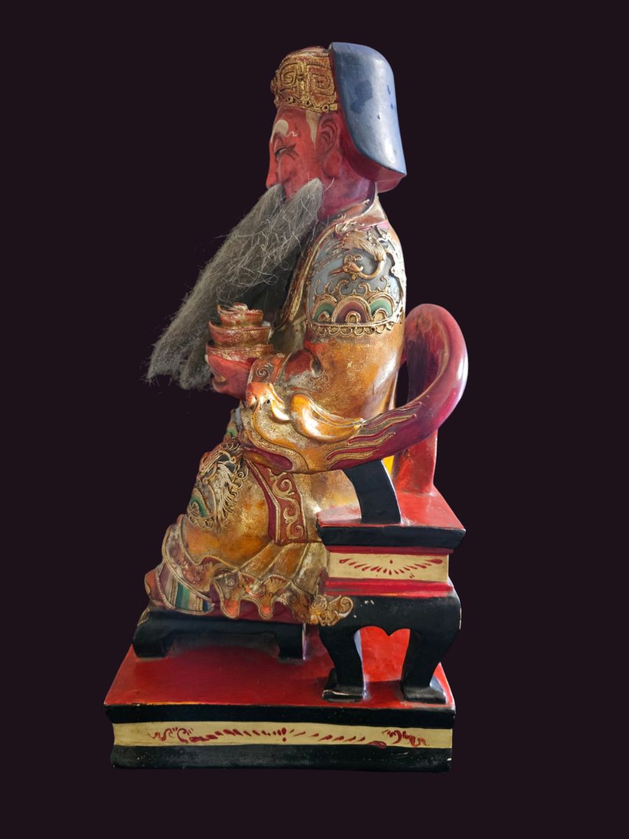 Taoist Temple Deity Tu Di Gong 6 Side View Chinese Deity Tu Di Gong Earth God