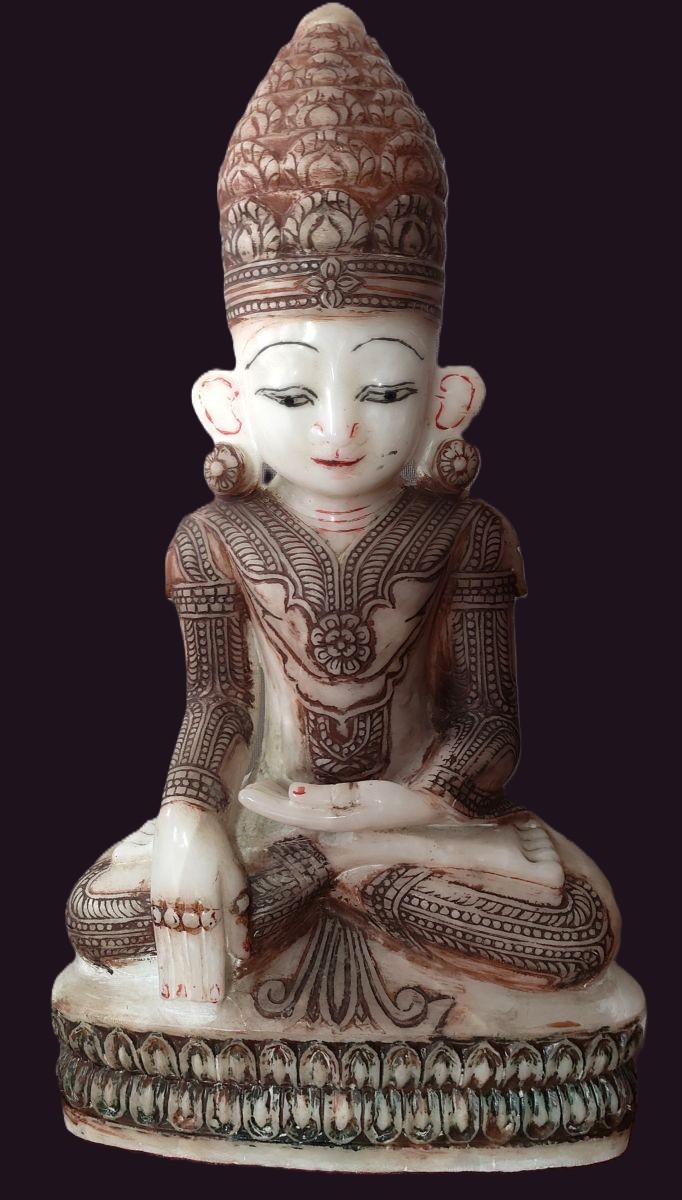Jambhupati-Style Alabaster Buddha, 19th Century