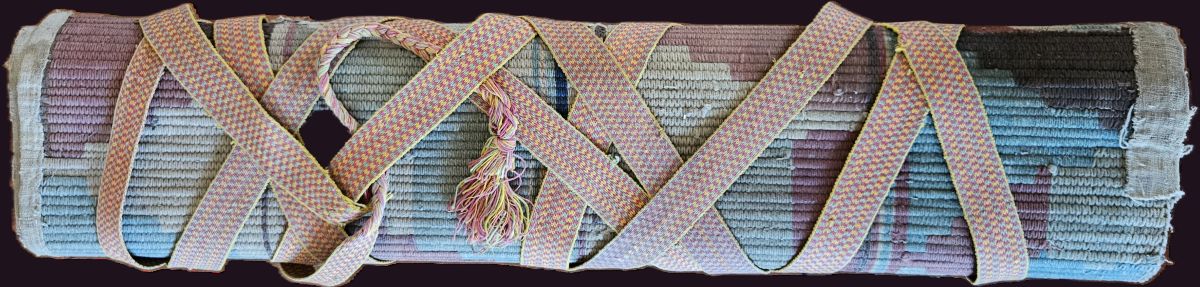 Rare 16-Leaf Burmese Brass Kammavaca 3 Bamboo & Cloth Kammavaca Wrapper with Sazigyo