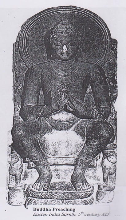 Rare Burmese Mon Maitreya Sandstone 10th-11th C Stele 7 A similar style from Eastern India Sarnath 5th Century AD