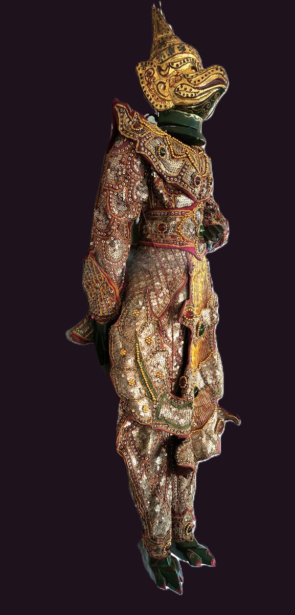 Burmese Puppet Mythological Garuda Bird 1 Side view of Garuda Bird Burmese Galon