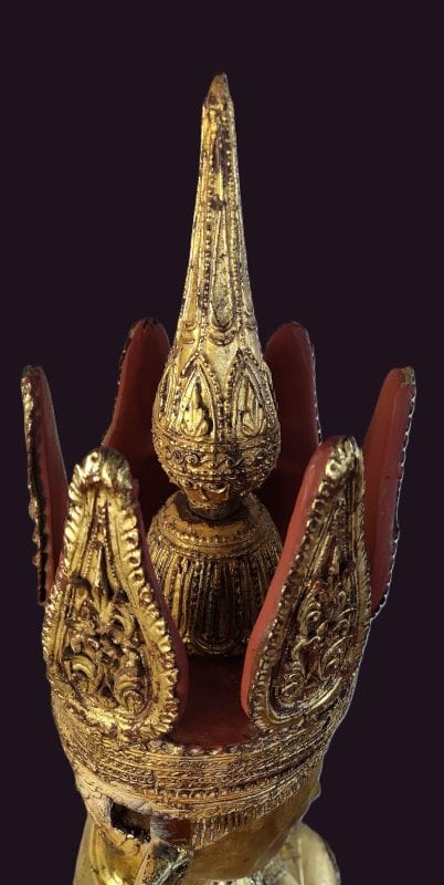 Burmese Shan Tai Yai Crowned Buddha Statue