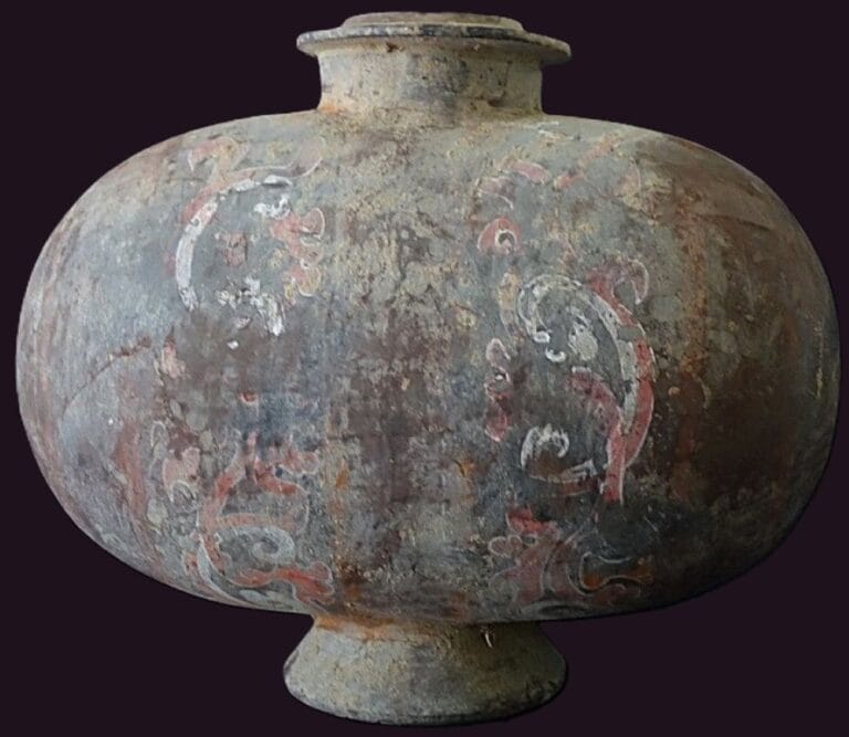 Chinese Han Dynasty Earthenware Cocoon Jar
