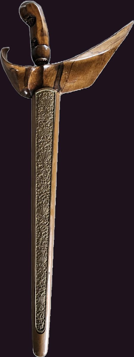 Antique Javanese Keris with Filigreed Pendhok