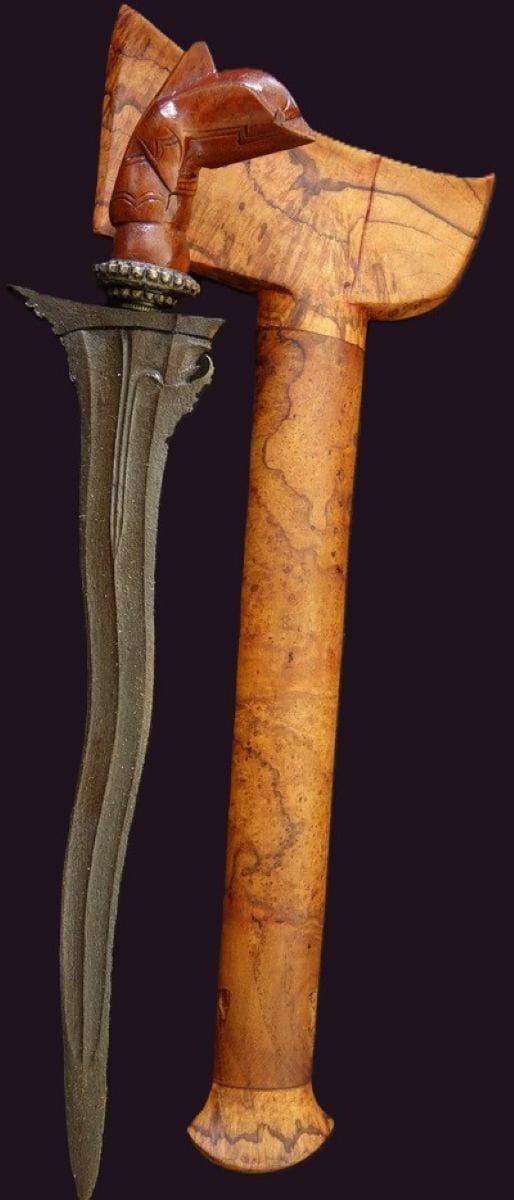 Antique Malay Keris Melela - Blade & Pusaka