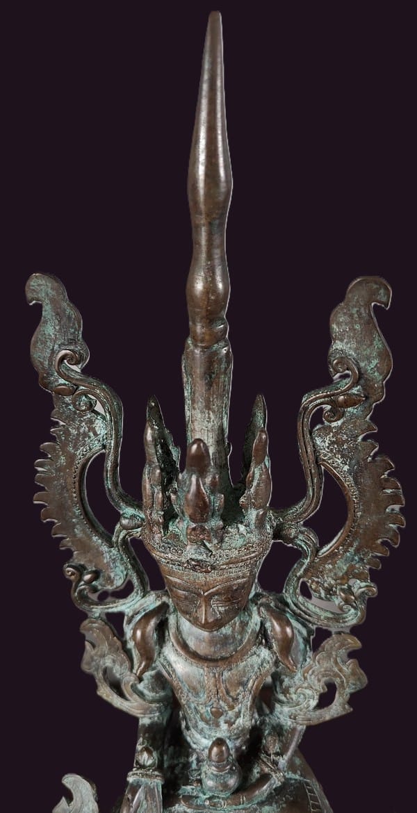 Mrauk-U Bronzes with Rare a Chignon Jata Usnisha