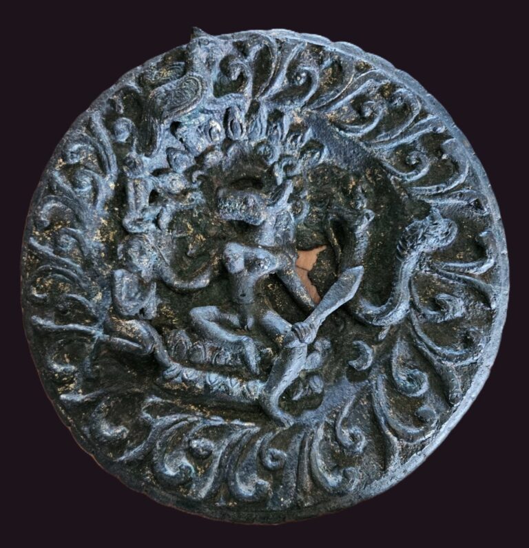 Horse-headed Yaksini Asvamukhi Bronze Disc