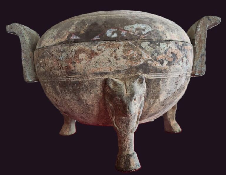 Chinese Han Dynasty Tripod Ding - Mingqi Pottery