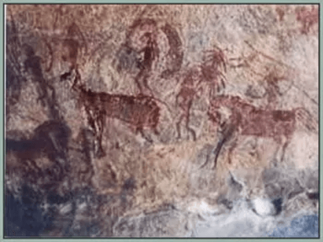 Rock Art at Padah-Lin caves near Ywangan, /southern Shan State